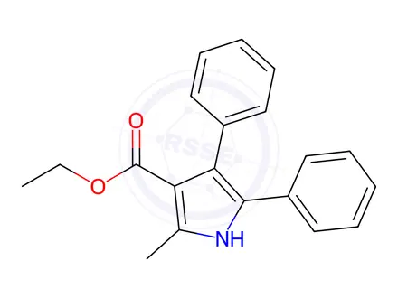 Chemical structure of Ethyl 4,5-Diphenyl-2-methyl-3-pyrrolecarboxylate