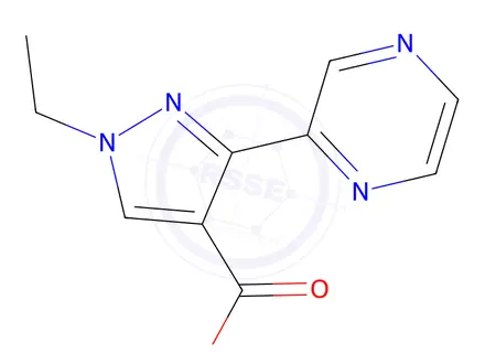 Chemical structure of 1-ethyl-3-(pyrazin-2-yl)-1h-pyrazole-4-carboxylic acid