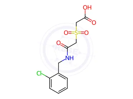 Chemical structure of 2-({2-[(2-chlorobenzyl)amino]-2-oxoethyl}sulfonyl)acetic acid