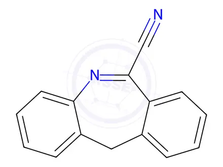 Chemical structure of 11H-Dibenzo[b,e]azepine-6-carbonitrile