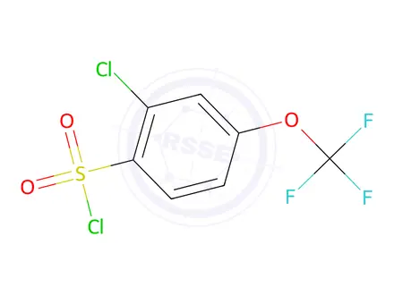 Chemical structure of 2-Chloro-4-(trifluoromethoxy)benzenesulfonyl chloride