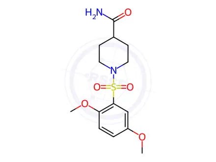 Chemical structure of 1-[(2,5-dimethoxyphenyl)sulfonyl]-4-piperidinecarboxamide