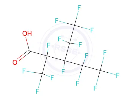 Chemical structure of Pentanoic acid, 2,3,4,4,5,5,5-heptafluoro-3-(1,1,2,2,2-pentafluoroethyl)-2-(trifluoromethyl)-