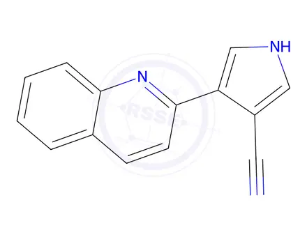 Chemical structure of 4-(Quinolin-2-yl)-1H-pyrrole-3-carbonitrile