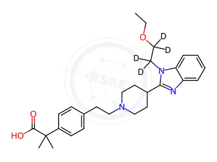Chemical structure of Bilastine D4 (Possibility 1)