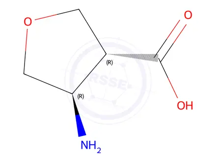 Chemical structure of 3-Furancarboxylic acid,4-aminotetrahydro-,(3R,4R)-rel-