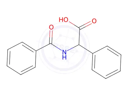 Chemical structure of (Benzoylamino)(phenyl)acetic acid