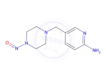 Chemical structure of 5-((4-nitrosopiperazin-1-yl)methyl)pyridin-2-amine