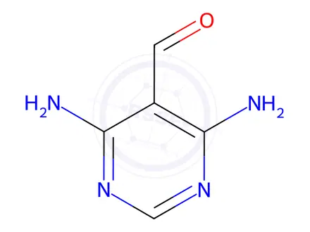 Chemical structure of 4,6-Diaminopyrimidine-5-Carbaldehyde