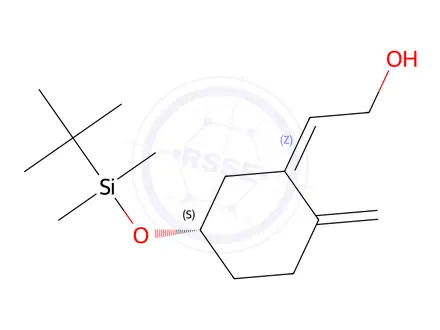 Chemical structure of (2Z)-2-[(5S)-O-tert-Butyldimethylsilyl-2-methylenecyclohexylidene]ethanol