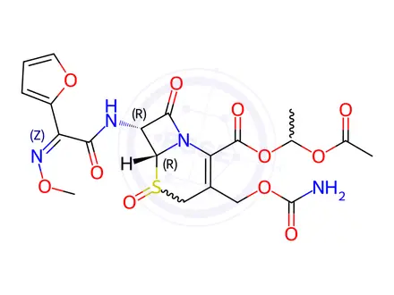Chemical structure of Cefuroxime Axetil Oxide Impurity