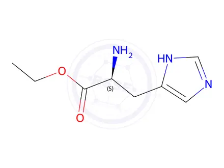 Chemical structure of Histidine Impurity 74 (L-Histidine Ethyl Ester)