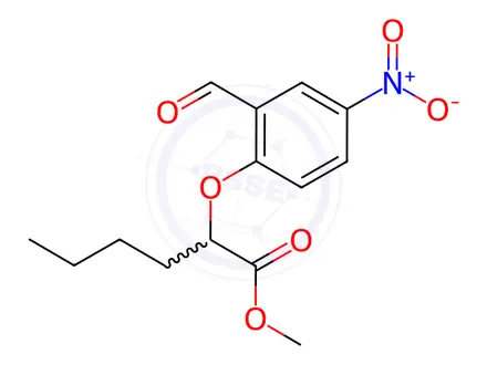 Chemical structure of Methyl 2-(2-formyl-4-nitrophenoxy)hexanoate