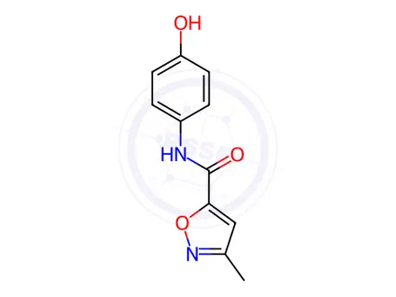 Chemical structure of N-(4-Hydroxyphenyl)-3-methylisoxazole-5-carboxamide