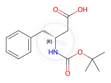 Chemical structure of Boc-D-β-homophenylalanine