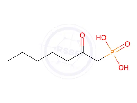 Chemical structure of (2-Oxo-heptyl)phosphonic acid
