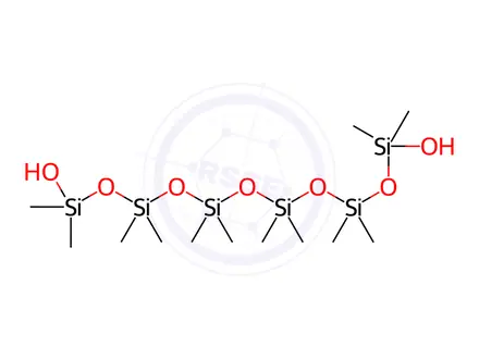Chemical structure of 1,11-Dihydroxy dodecamethyl hexasiloxane