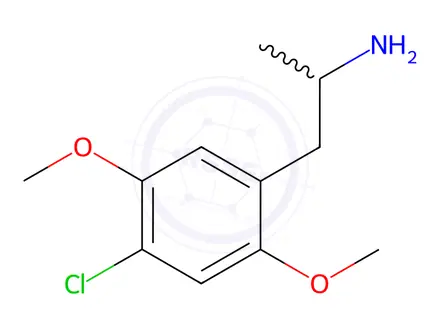 Chemical structure of 2,5-Dimethoxy-4-chloroamphetamine