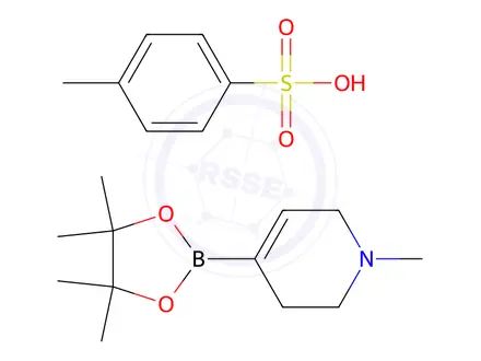 Chemical structure of 1-Methyl-4-(4,4,5,5-tetramethyl-1,3,2-dioxaborolan-2-yl)-1,2,3,6-tetrahydropyridine 4-methylbenzenesulfonate