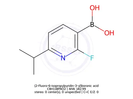 Chemical structure of (2-Fluoro-6-isopropylpyridin-3-yl)boronic acid