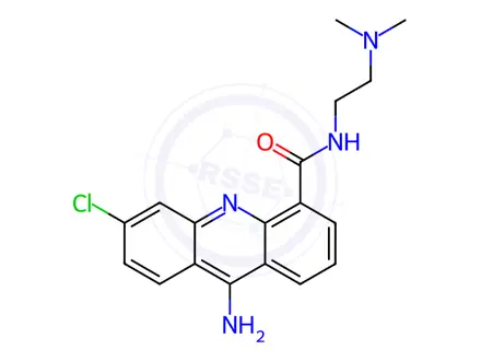 Chemical structure of 9-Amino-6-chloro-N-(2-(dimethylamino)ethyl)-4-acridinecarboxamide dihy drochloride