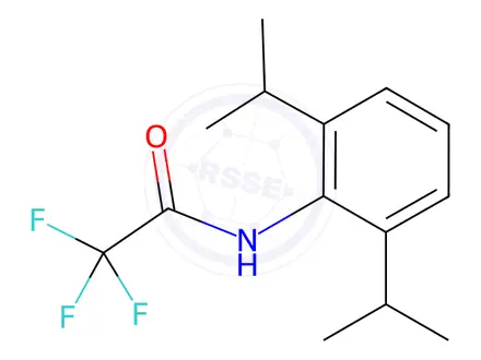 Chemical structure of N-(2,6-diisopropylphenyl)-2,2,2-trifluoroacetamide