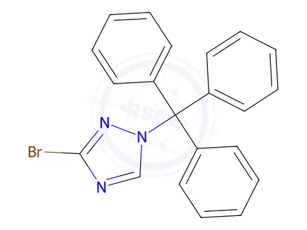 Chemical structure of 3-BROMO-1-TRITYL-1H-1,2,4-TRIAZOLE