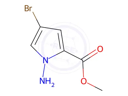 Chemical structure of Methyl 1-amino-4-bromo-1H-pyrrole-2-carboxylate