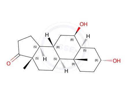 Chemical structure of 3α,6β-Dihydroxy-5α-androstan-17-one