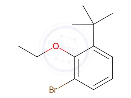 Chemical structure of Benzene, 1-bromo-3-(1,1-dimethylethyl)-2-ethoxy-