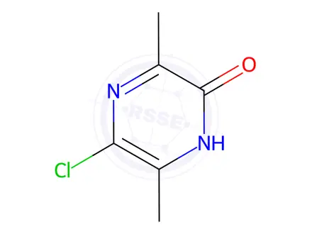 Chemical structure of 2(1H)-Pyrazinone, 5-chloro-3,6-dimethyl-
