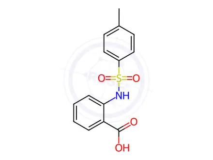 Chemical structure of 2-(4-methylphenylsulfonamido)benzoic acid