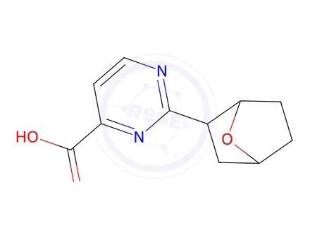 Chemical structure of 2-(7-Oxabicyclo[2.2.1]heptan-2-yl)pyrimidine-4-carboxylic acid