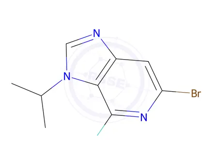 Chemical structure of 6-Bromo-4-fluoro-3-isopropyl-3H-imidazo[4,5-c]pyridine