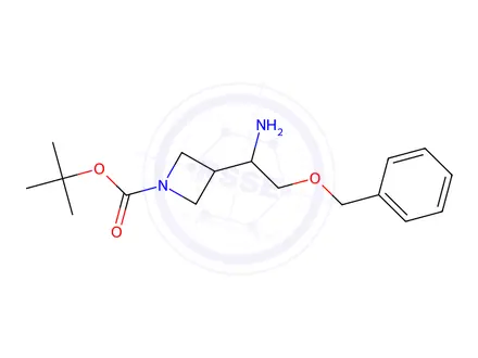 Chemical structure of tert-Butyl 3-(1-amino-2-(benzyloxy)ethyl)azetidine-1-carboxylate