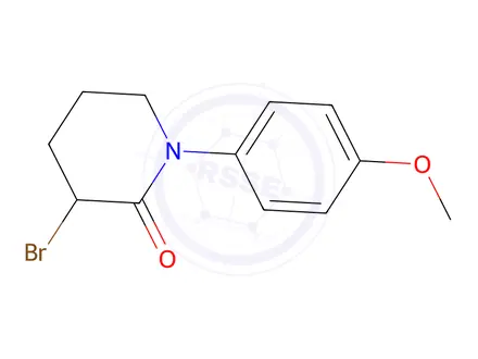 Chemical structure of 3-Bromo-1-(4-methoxyphenyl)piperidin-2-one