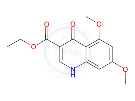 Chemical structure of Ethyl 5,7-Dimethoxy-4-oxo-1,4-dihydroquinoline-3-carboxylate