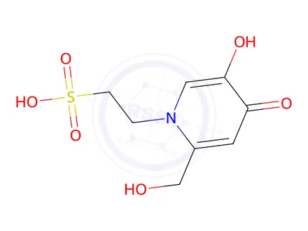 Chemical structure of 1-(3-hydroxy-6-(hydroxymethyl)-4-oxopyridyl)-2-ethanesulfonic acid