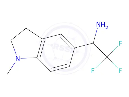 Chemical structure of 2,2,2-Trifluoro-1-(1-methylindolin-5-yl)ethan-1-amine