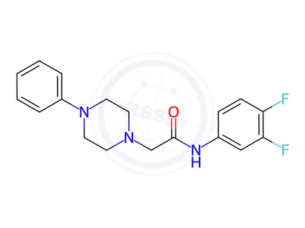 Chemical structure of N-(3,4-difluorophenyl)-2-(4-phenylpiperazin-1-yl)acetamide