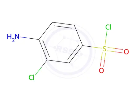 Chemical structure of 4-Amino-3-chlorobenzene-1-sulfonyl chloride