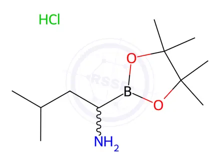 Chemical structure of 3-Methyl-1-(4,4,5,5-tetramethyl-1,3,2-dioxaborolan-2-yl)butan-1-amine hydrochloride