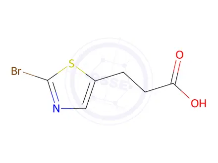 Chemical structure of 3-(2-Bromothiazol-5-yl)propanoic acid