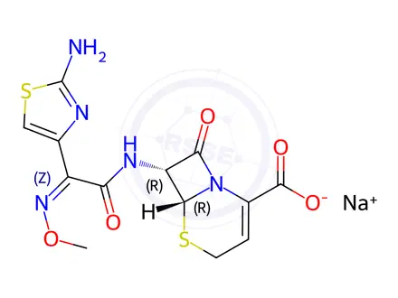 Chemical structure of Ceftizoxime Sodium