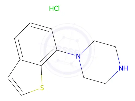 Chemical structure of 1-(Benzo[b]thiophen-7-yl)piperazine Hydrochloride