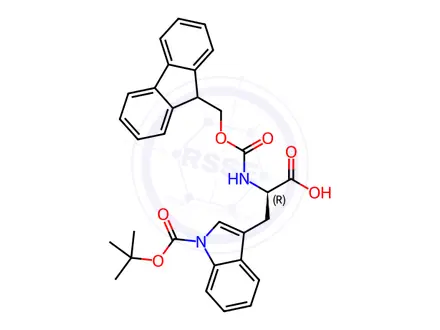 Chemical structure of Fmoc-D-Trp(Boc)-OH