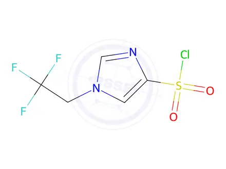 Chemical structure of 1-(2,2,2-trifluoroethyl)-1h-imidazole-4-sulfonyl chloride