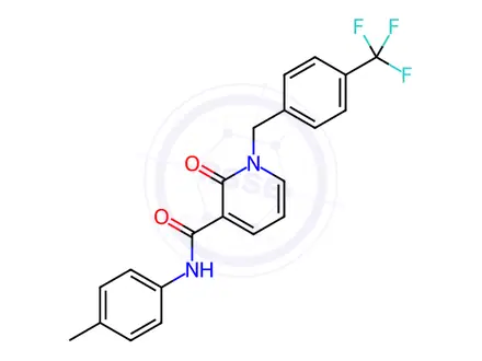 Chemical structure of N-(4-Methylphenyl)-2-oxo-1-{[4-(trifluoromethyl)phenyl]methyl}-1,2-dihydropyridine-3-carboxamide