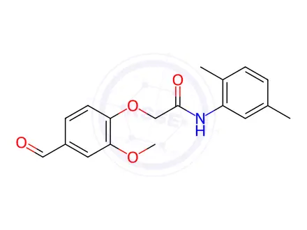 Chemical structure of N-(2,5-dimethylphenyl)-2-(4-formyl-2-methoxyphenoxy)acetamide
