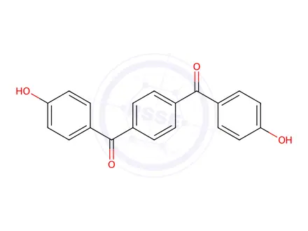 Chemical structure of 1,4-phenylenebis((4-hydroxyphenyl)Methanone)